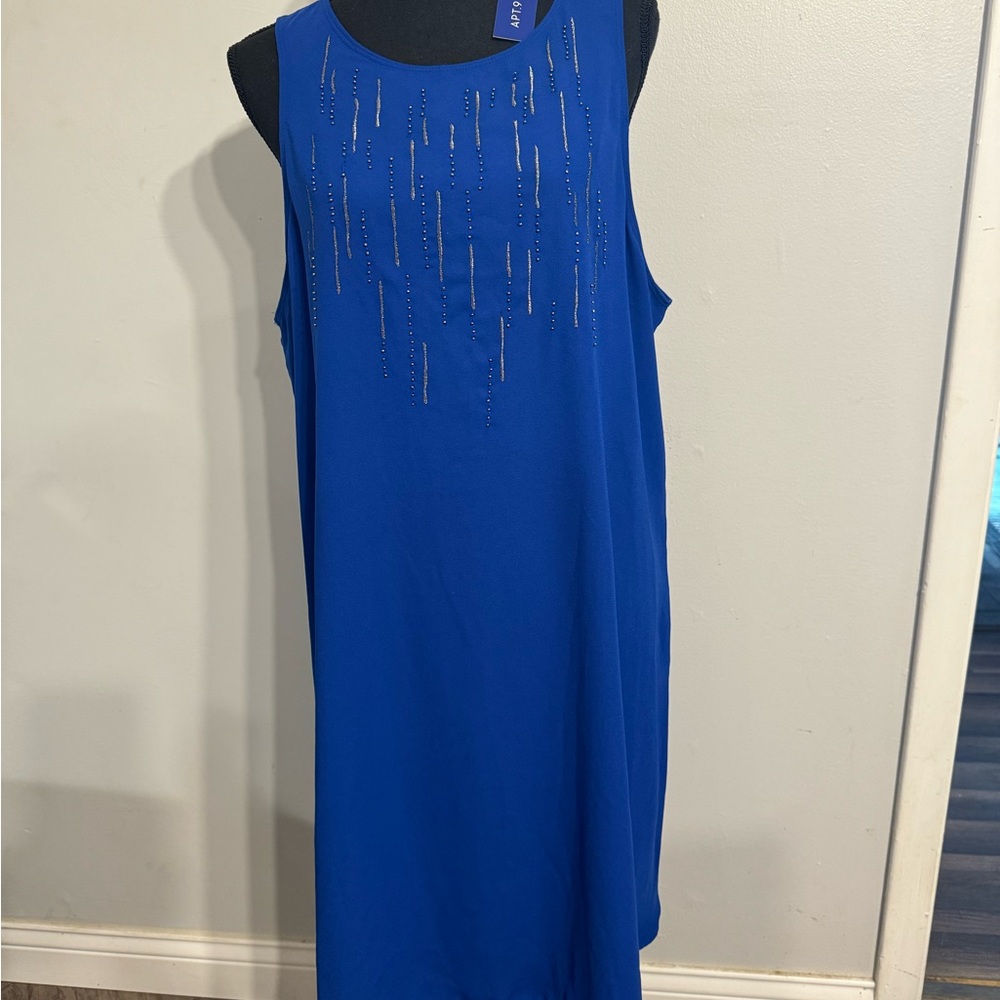 NWT APT 9 -blue dress with sparkle detailing